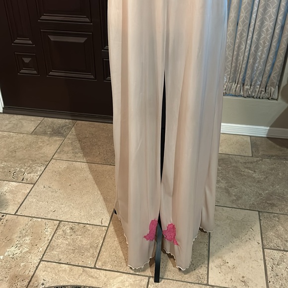 Vintage Lingerie Slip Dress with Pink Floral Lace - Picture 2 of 10